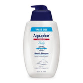 Aquaphor Unscented Baby Wash & Shampoo - 25.4oz: Liquid Cleanser with Pump Bottle for Sensitive & Normal Skin