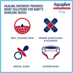 Aquaphor Baby Healing Ointment Advanced Therapy Skin Protectant - Dry Skin and Diaper Rash Ointment Jar - 14oz