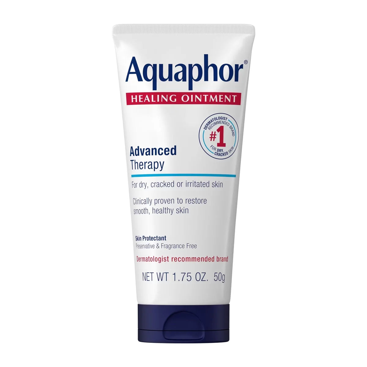 Aquaphor Healing Ointment Skin Protectant and Moisturizer for Dry and Cracked Skin Unscented - 1.75oz: Hand and Body Lotions, Tube, Whole Body Use